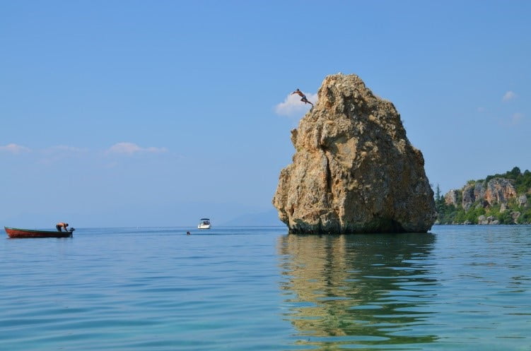 Прогулка на лодке по Охридскому озеру